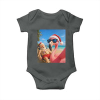 Funny Flamingo Beach Selfie Baby Onesie Christmas in July
