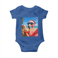 Funny Flamingo Beach Selfie Baby Onesie Christmas in July