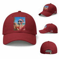 Funny Flamingo Beach Selfie Baseball Cap Christmas in July