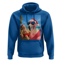 Funny Flamingo Beach Selfie Hoodie Christmas in July