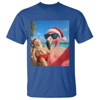 Funny Flamingo Beach Selfie T Shirt Christmas in July