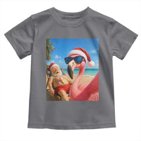 Funny Flamingo Beach Selfie Toddler T Shirt Christmas in July
