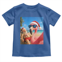 Funny Flamingo Beach Selfie Toddler T Shirt Christmas in July