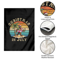 Funny Bigfoot Christmas In July Beach Vacation Garden Flag