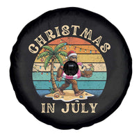 Funny Bigfoot Christmas In July Beach Vacation Spare Tire Cover