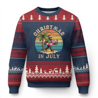 Funny Bigfoot Christmas In July Beach Vacation Ugly Christmas Sweater