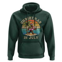 Funny Bigfoot Christmas In July Beach Vacation Hoodie