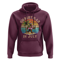 Funny Bigfoot Christmas In July Beach Vacation Hoodie