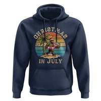 Funny Bigfoot Christmas In July Beach Vacation Hoodie