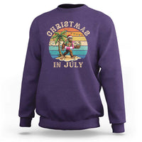 Funny Bigfoot Christmas In July Beach Vacation Sweatshirt