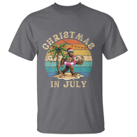 Funny Bigfoot Christmas In July Beach Vacation T Shirt