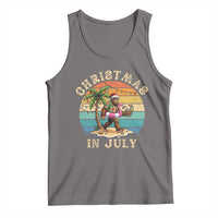Funny Bigfoot Christmas In July Beach Vacation Tank Top