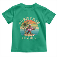 Funny Bigfoot Christmas In July Beach Vacation Toddler T Shirt
