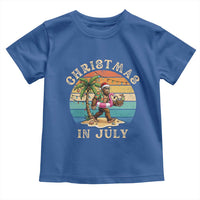 Funny Bigfoot Christmas In July Beach Vacation Toddler T Shirt