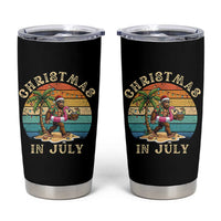 Funny Bigfoot Christmas In July Beach Vacation Tumbler Cup