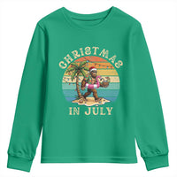 Funny Bigfoot Christmas In July Beach Vacation Youth Sweatshirt