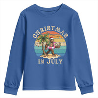 Funny Bigfoot Christmas In July Beach Vacation Youth Sweatshirt