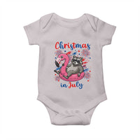 Funny Raccoon Christmas In July 4th of July Baby Onesie