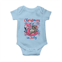 Funny Raccoon Christmas In July 4th of July Baby Onesie