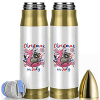 Funny Raccoon Christmas In July 4th of July Bullet Tumbler