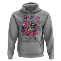 Funny Raccoon Christmas In July 4th of July Hoodie