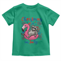 Funny Raccoon Christmas In July 4th of July Toddler T Shirt
