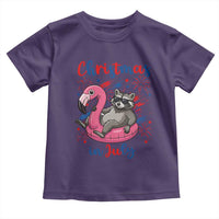 Funny Raccoon Christmas In July 4th of July Toddler T Shirt