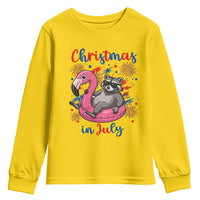 Funny Raccoon Christmas In July 4th of July Youth Sweatshirt