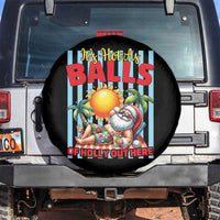 Hawaiian Christmas In July Spare Tire Cover It's Hot as Balls of Holly Out Here