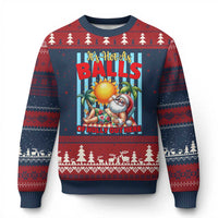 Hawaiian Christmas In July Ugly Christmas Sweater It's Hot as Balls of Holly Out Here