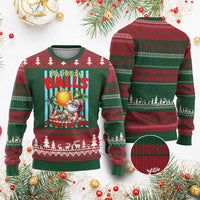 Hawaiian Christmas In July Ugly Christmas Sweater It's Hot as Balls of Holly Out Here