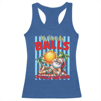 Hawaiian Christmas In July Racerback Tank Top It's Hot as Balls of Holly Out Here