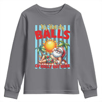 Hawaiian Christmas In July Youth Sweatshirt It's Hot as Balls of Holly Out Here