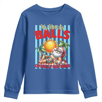 Hawaiian Christmas In July Youth Sweatshirt It's Hot as Balls of Holly Out Here