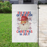 250 Years Of Freedom Garden Flag Funny Santa Christmas in July