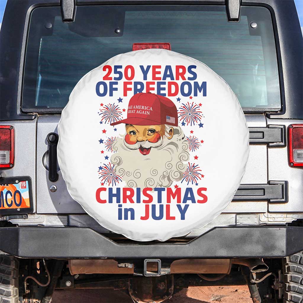 250 Years Of Freedom Spare Tire Cover Funny Santa Christmas in July