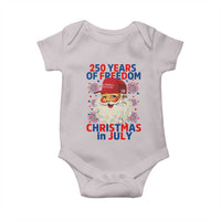 250 Years Of Freedom Baby Onesie Funny Santa Christmas in July
