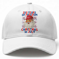 250 Years Of Freedom Baseball Cap Funny Santa Christmas in July