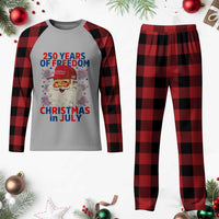 250 Years Of Freedom Plaid Pajama Set Funny Santa Christmas in July