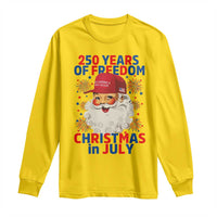 250 Years Of Freedom Long Sleeve Shirt Funny Santa Christmas in July