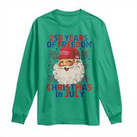 250 Years Of Freedom Long Sleeve Shirt Funny Santa Christmas in July