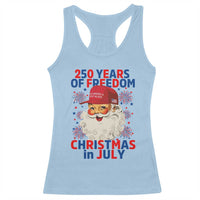 250 Years Of Freedom Racerback Tank Top Funny Santa Christmas in July