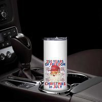 250 Years Of Freedom Skinny Tumbler Funny Santa Christmas in July