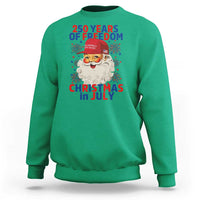 250 Years Of Freedom Sweatshirt Funny Santa Christmas in July