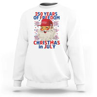 250 Years Of Freedom Sweatshirt Funny Santa Christmas in July