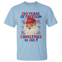 250 Years Of Freedom T Shirt Funny Santa Christmas in July