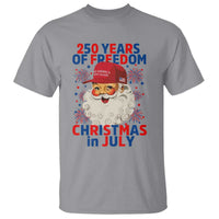 250 Years Of Freedom T Shirt Funny Santa Christmas in July