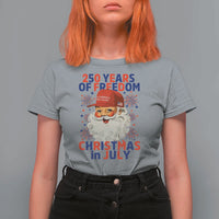250 Years Of Freedom T Shirt For Women Funny Santa Christmas in July