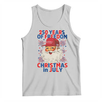250 Years Of Freedom Tank Top Funny Santa Christmas in July