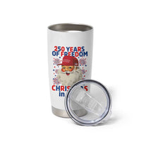 250 Years Of Freedom Tumbler Cup Funny Santa Christmas in July